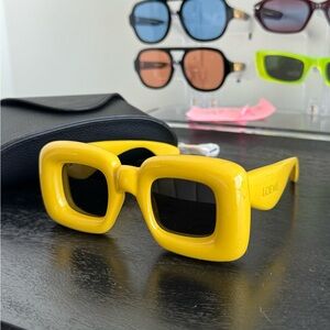 Loewe yellow square sunglasses